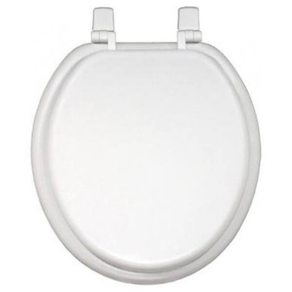 Sunstone International Round Front Wood Molded Toilet Seat, 17", White Bed Bath & Beyond